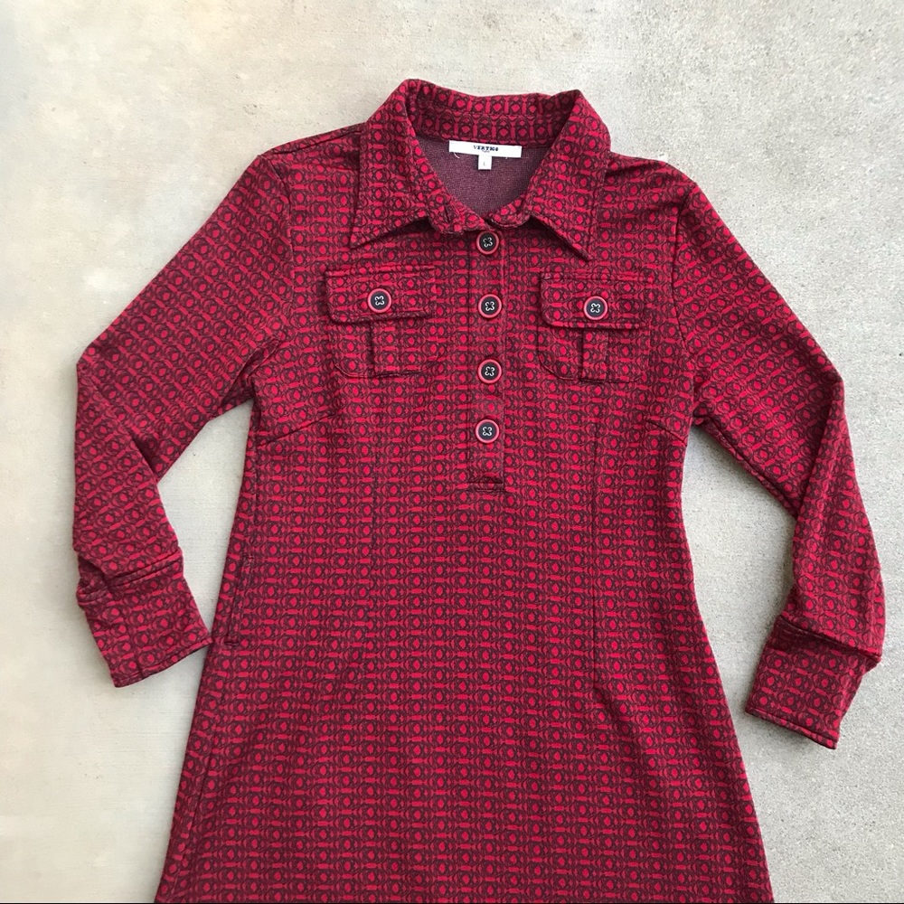Vertigo Paris Long Sleeve Shirt Dress Size Medium